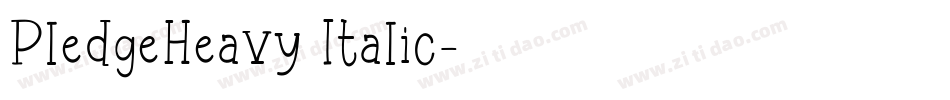 PledgeHeavy Italic字体转换